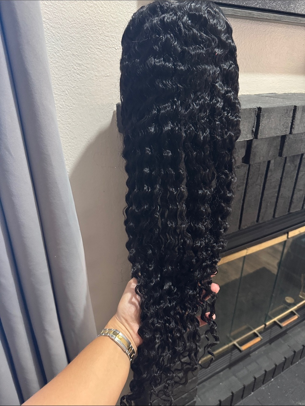 26” Deep Wave Human Hair Headband Wig